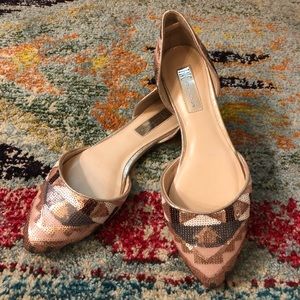 NEW INC Sequin Flats